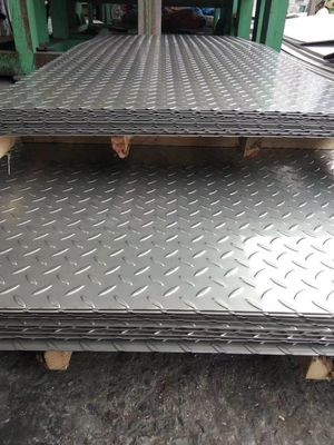 304 Stainless Steel Sheet Plates Floor Diamond 0.125&quot; To 0.5&quot;